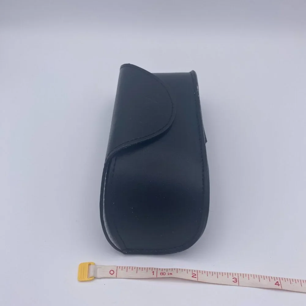 Vuarnet Sunglasses Case Set,Black Hard Leather,Belt Clip,Boxed,Cloth,Auth Card